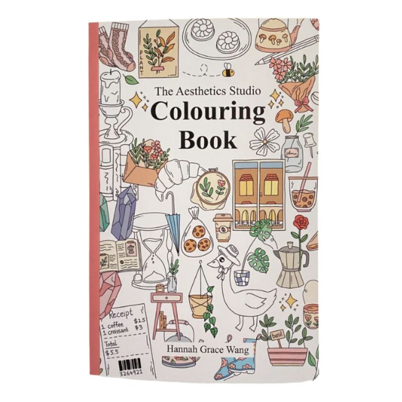The Aesthetics Studio Colouring Book Cute Cozy Coloring Book for Teens & Adults