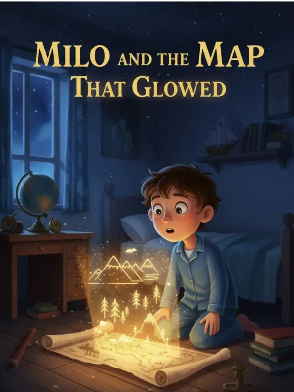 Milo and the Map That Glowed Kids Adventure Hardcover Storybook